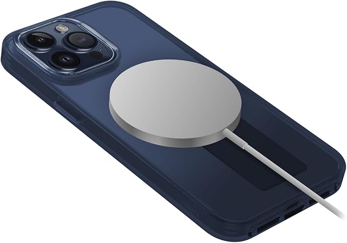 كڤر حماية Heldro Mag من Uniq لهاتف iPhone 15 Pro Max – متوافق مع الشحن المغناطيسي MagClick™ مع مسكة | أزرق كڤر حماية Heldro Mag من Uniq لهاتف iPhone 15 Pro Max – متوافق مع الشحن المغناطيسي MagClick™ مع مسكة | أزرق
